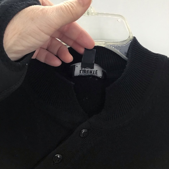 EMANUEL - Emanuel Ungaro LIBERTE Button Sweater Career Casual Black Size M/P - Picture 5 of 7